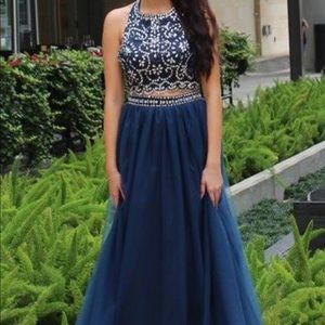 Two piece prom dress